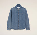Paris Ami de Coeur indigo denim button down shirt heren