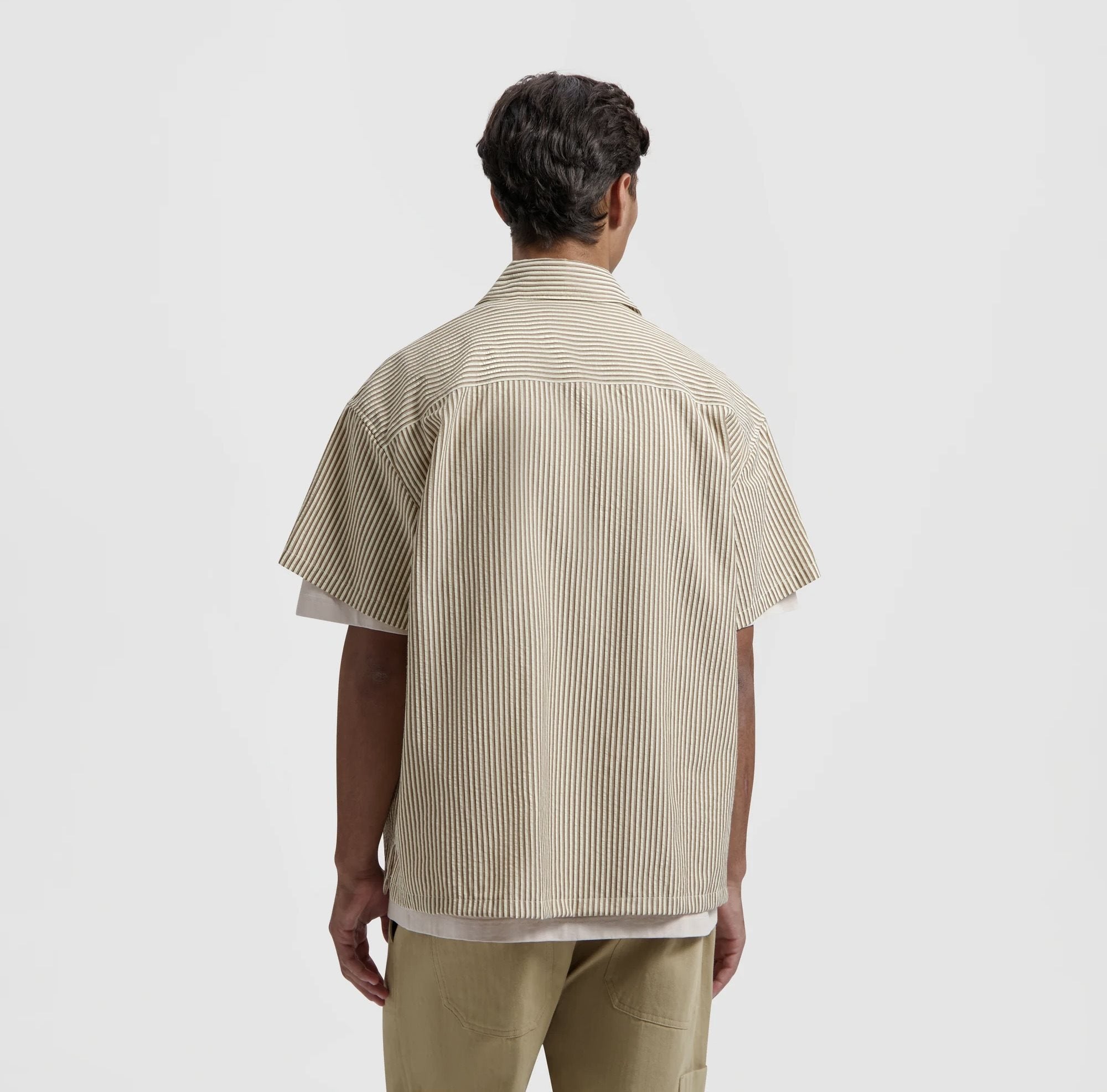 Boxy Seersucker Stripe Shirt