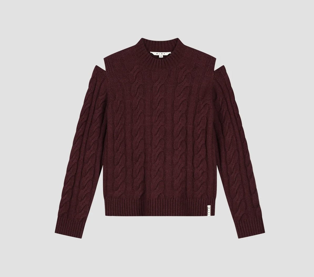 Cable crewneck knit