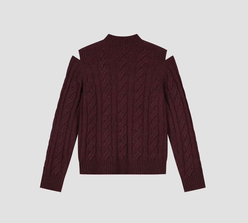 Cable crewneck knit
