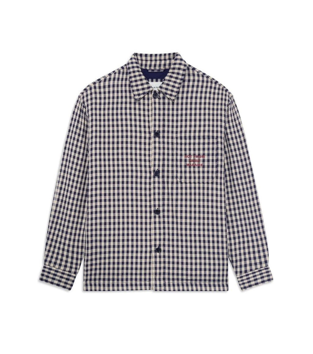 Check Overshirt With Slogan