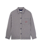 Check Overshirt With Slogan