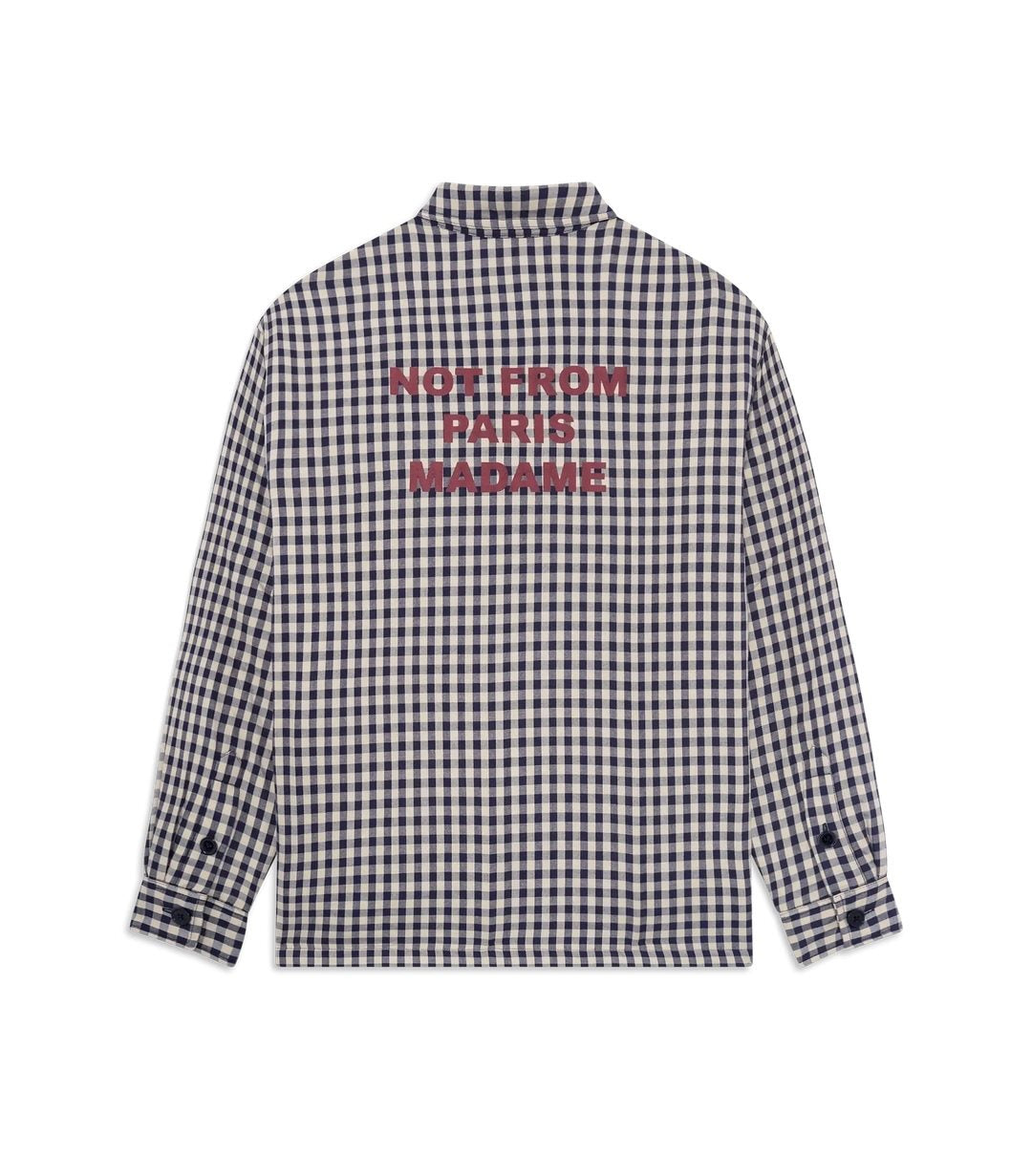 Check Overshirt With Slogan