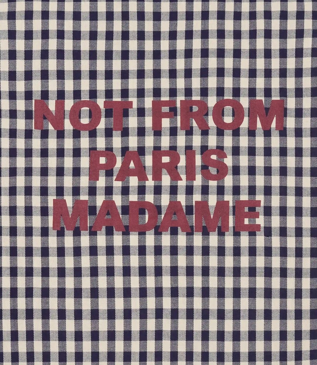 Check Overshirt With Slogan