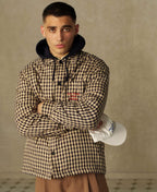Check Overshirt With Slogan
