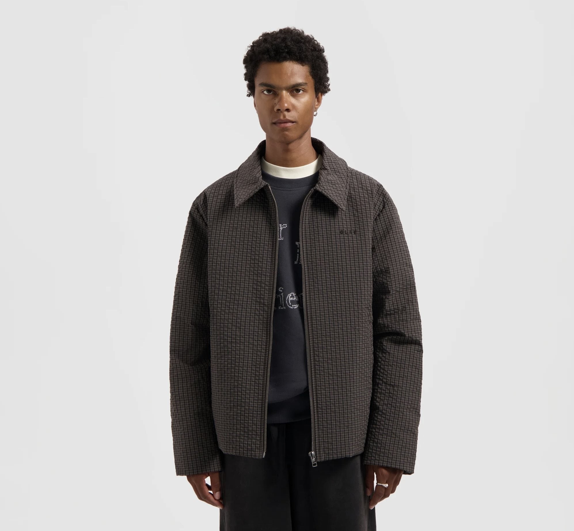 Checked Padded Coach Jacket