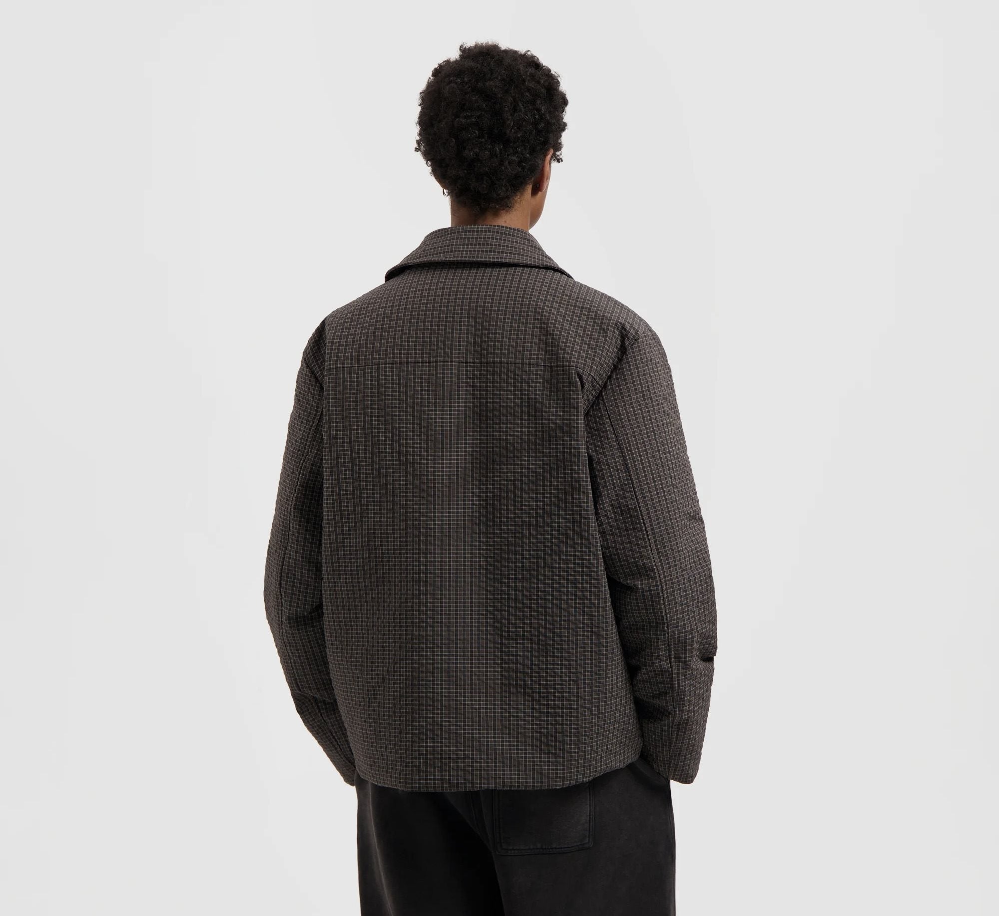 Checked Padded Coach Jacket