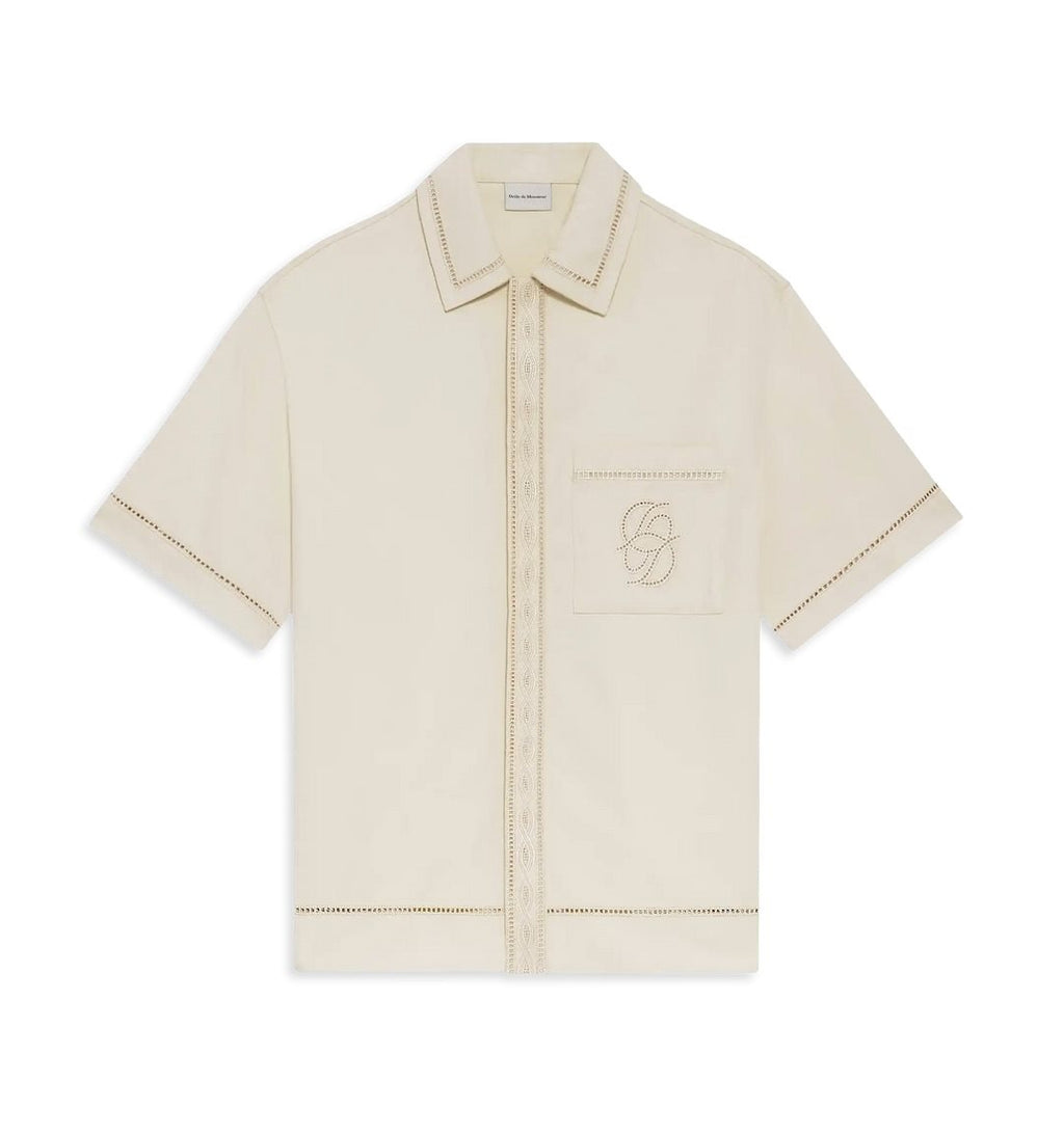 Chemise broderie miroir coton