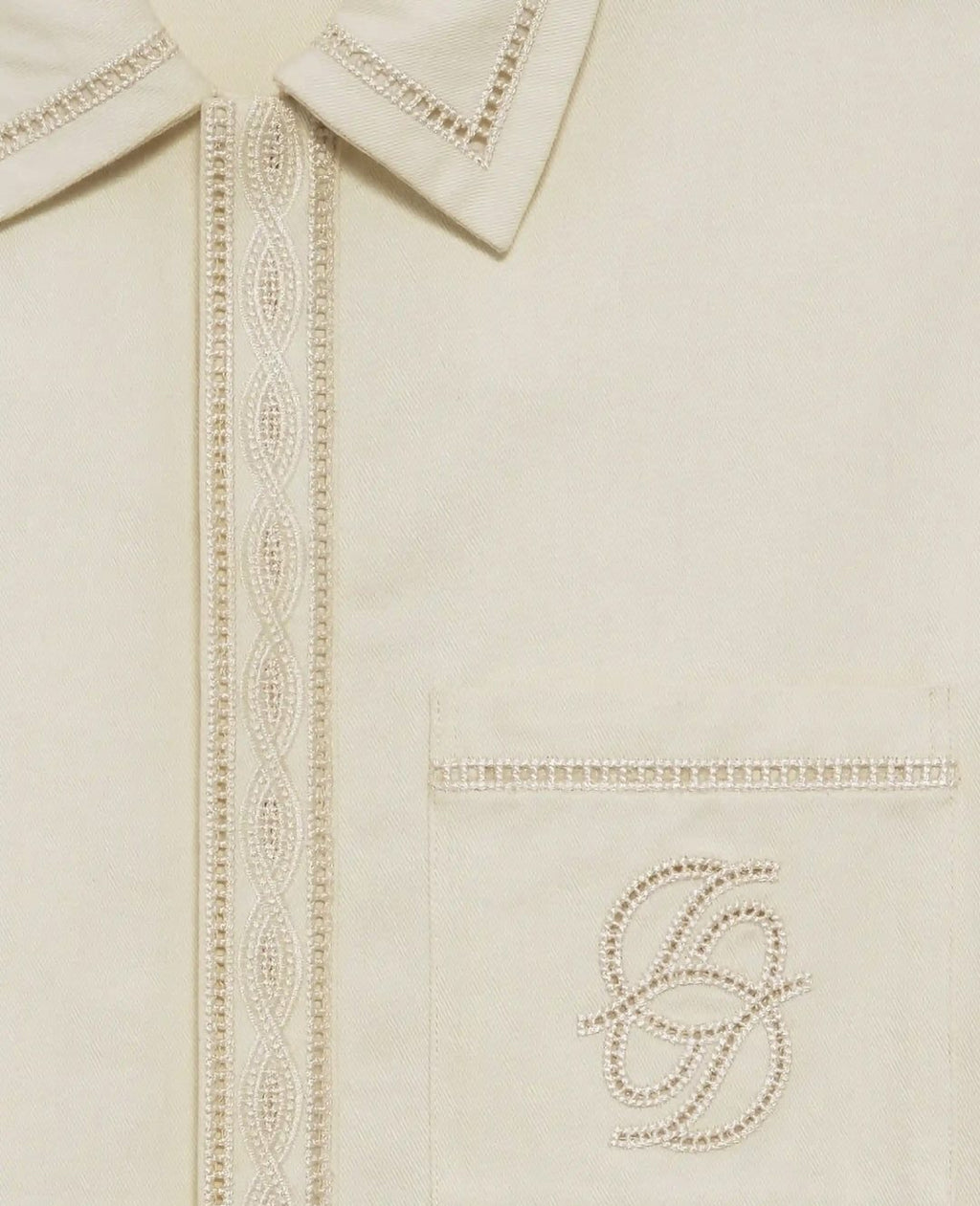 Chemise broderie miroir coton