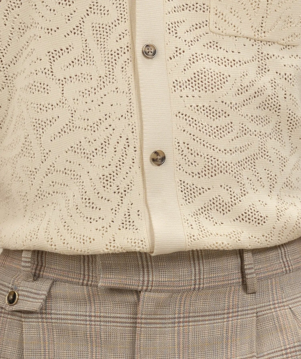 Chemise maille dentelle