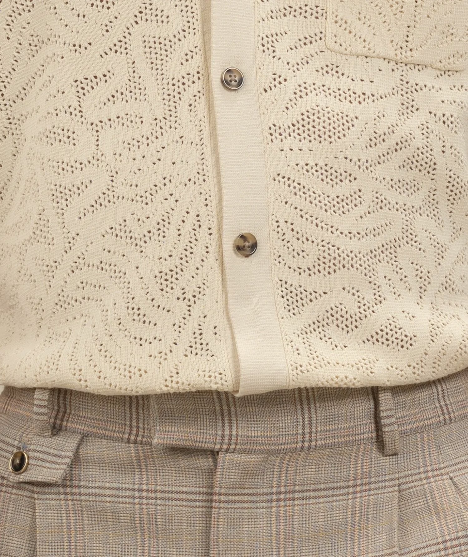 Chemise maille dentelle