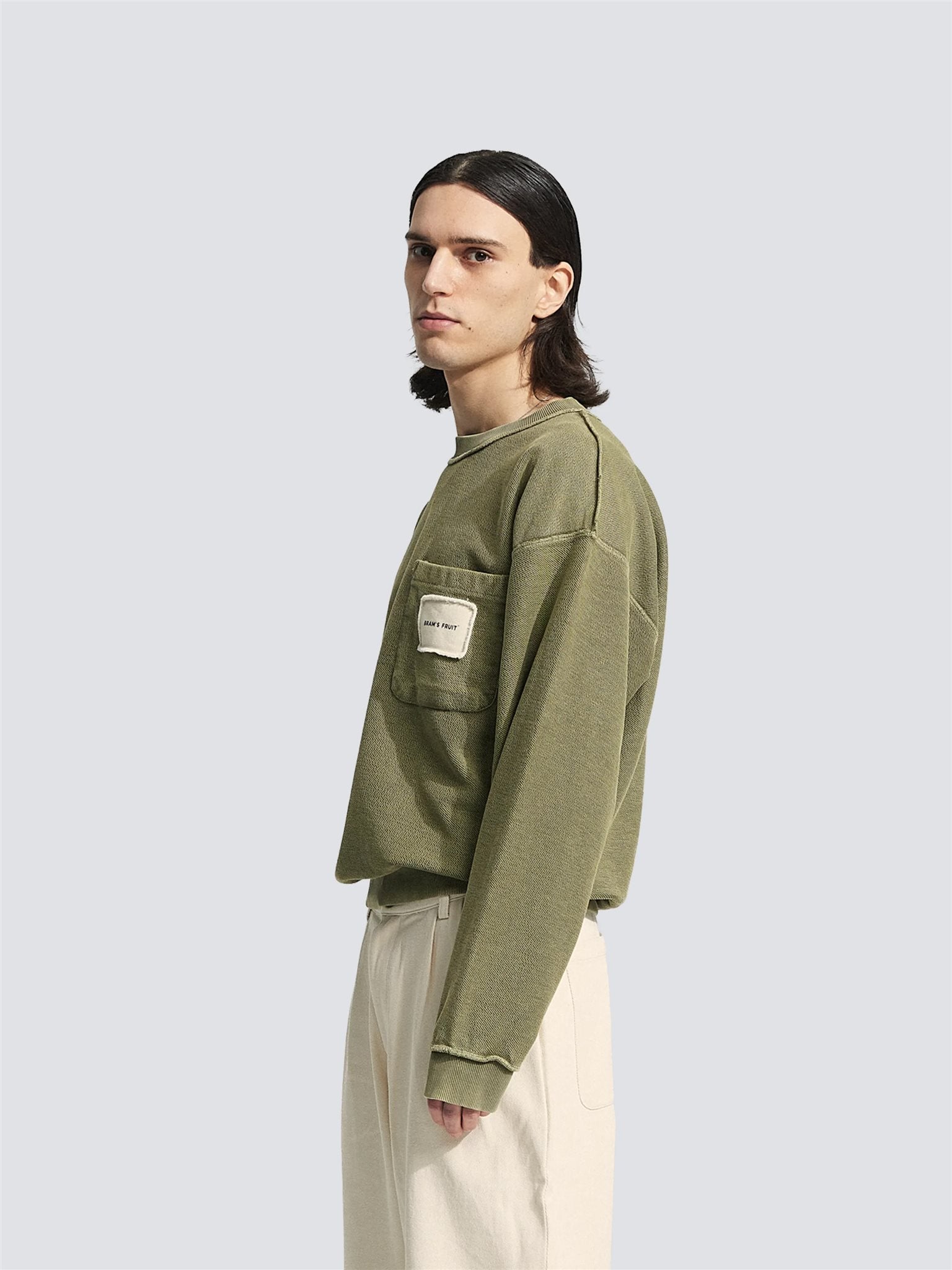 Chest Pocket Crewneck