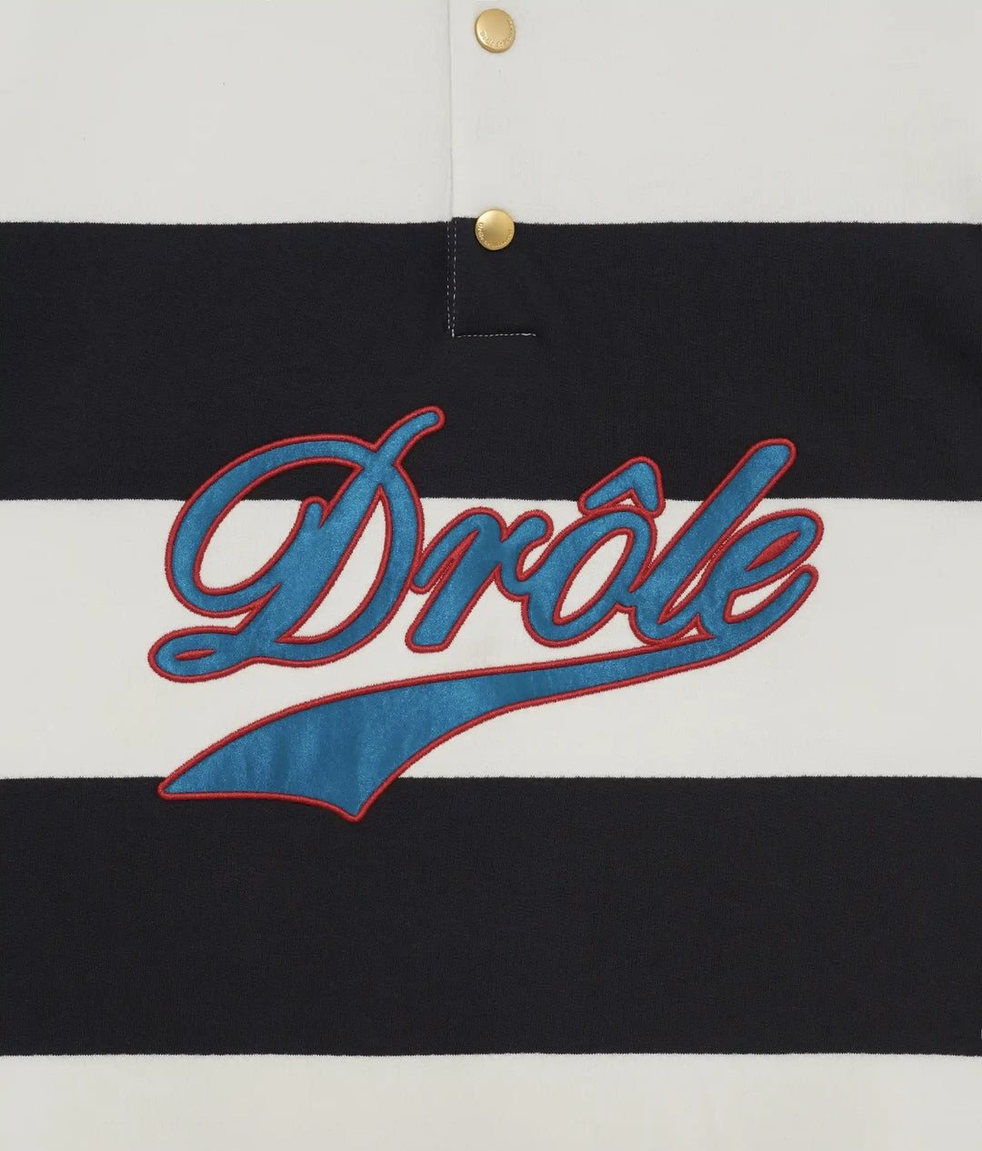 DRÔLE EMBROIDERED STRIPES POLO