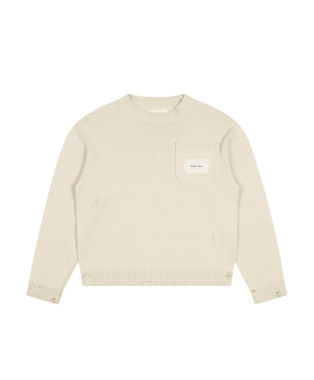 Distressed Chest Pocket Knit