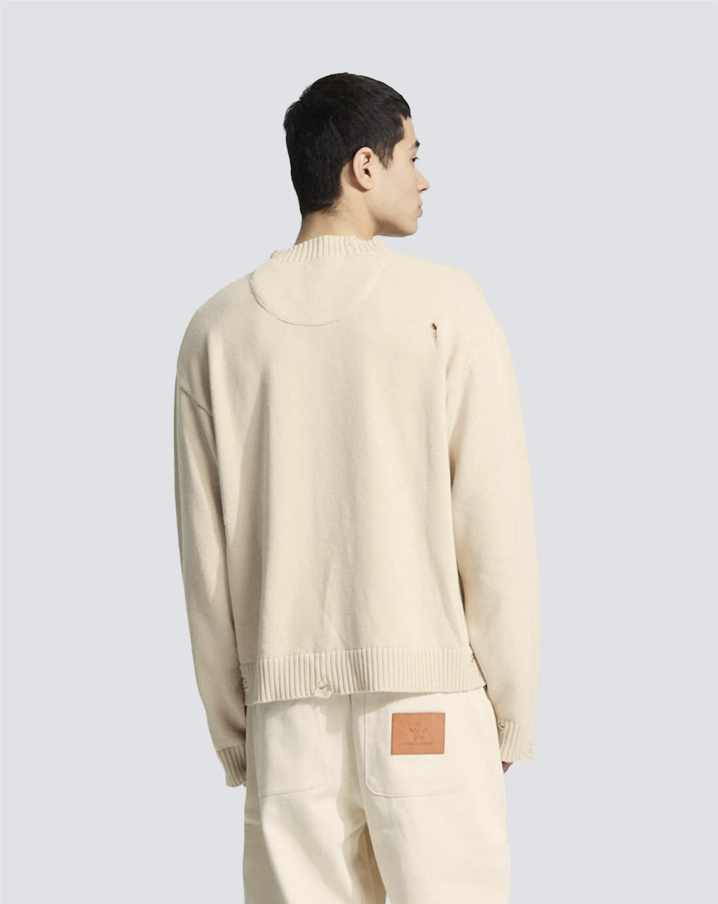 Distressed Chest Pocket Knit