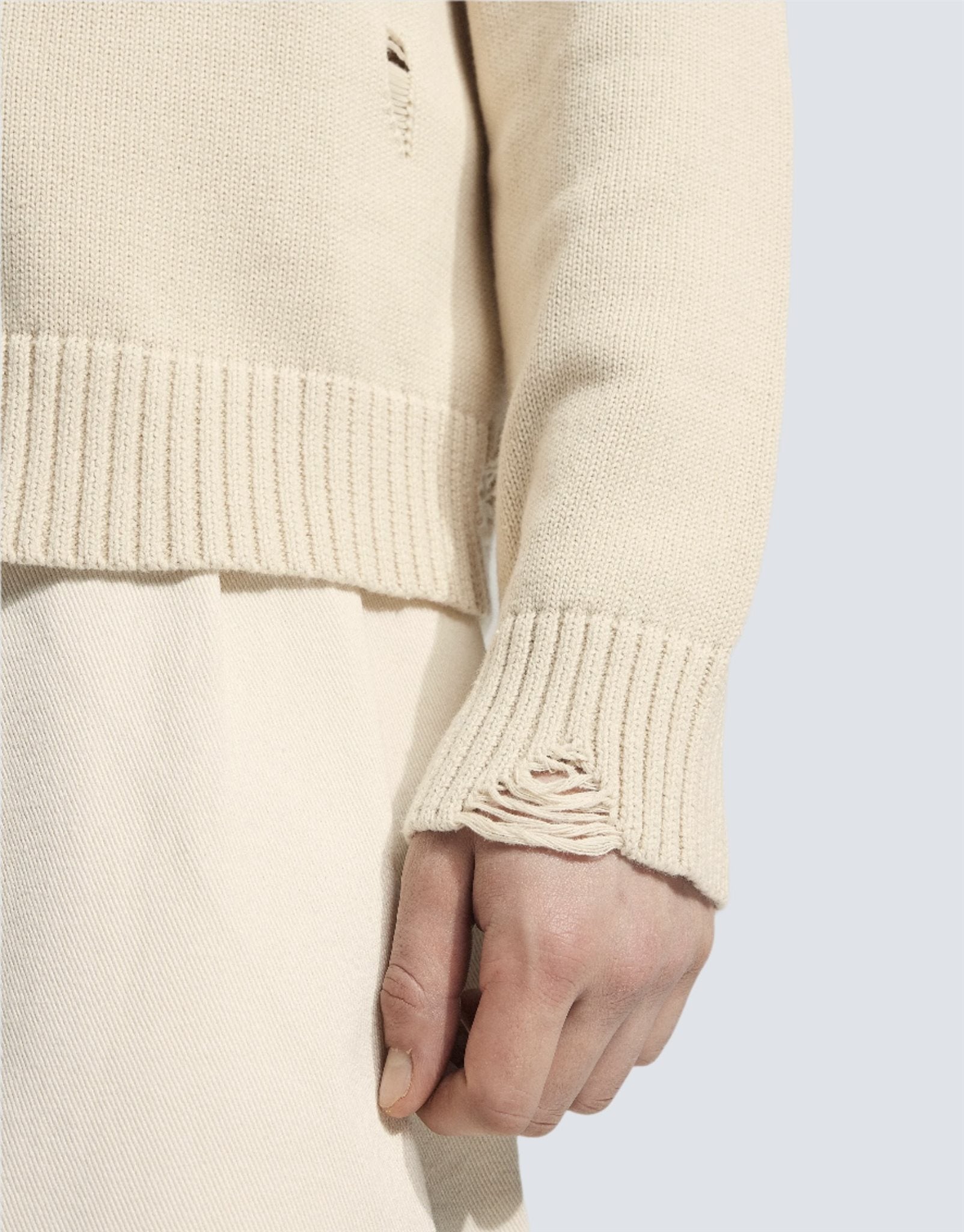 Distressed Chest Pocket Knit