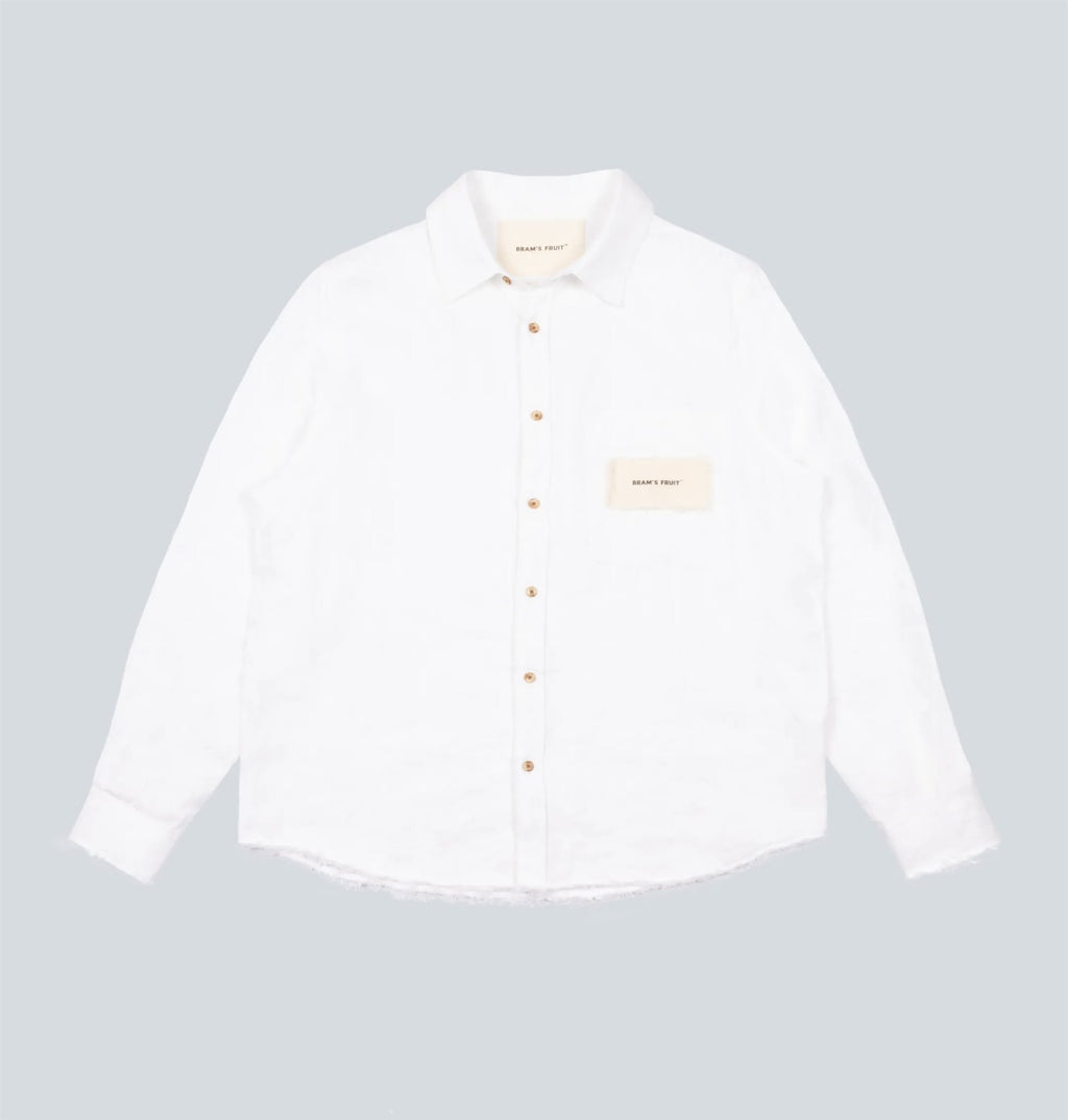 Distressed Linen Shirt LS