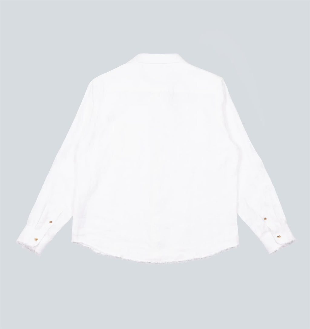 Distressed Linen Shirt LS