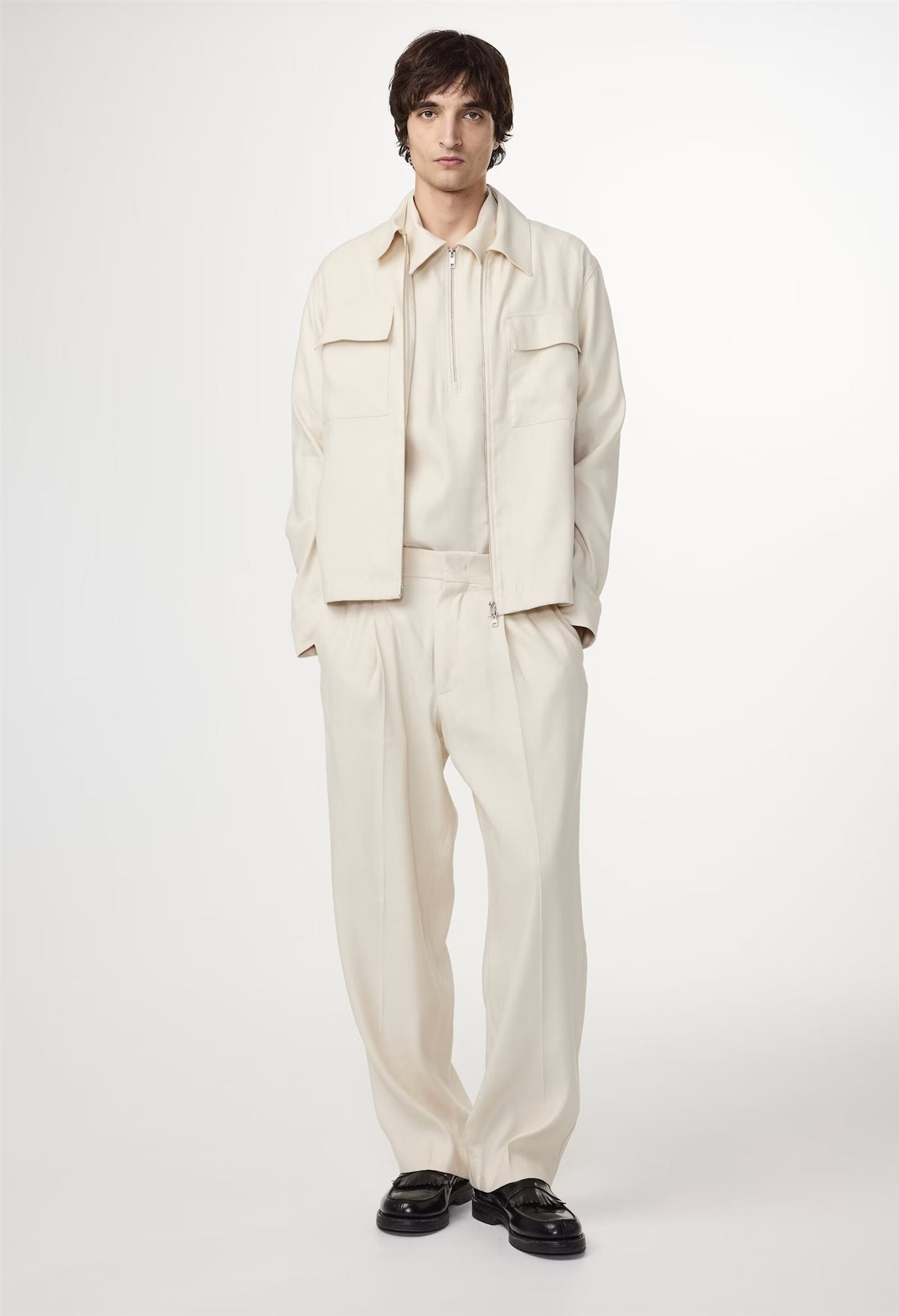 K relaxed fit linen trouser