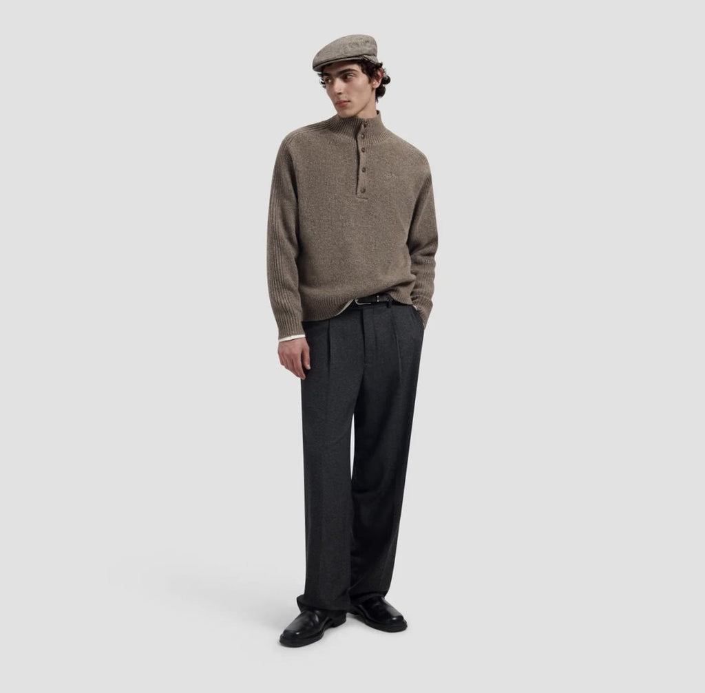 KNITTED MOCK NECK