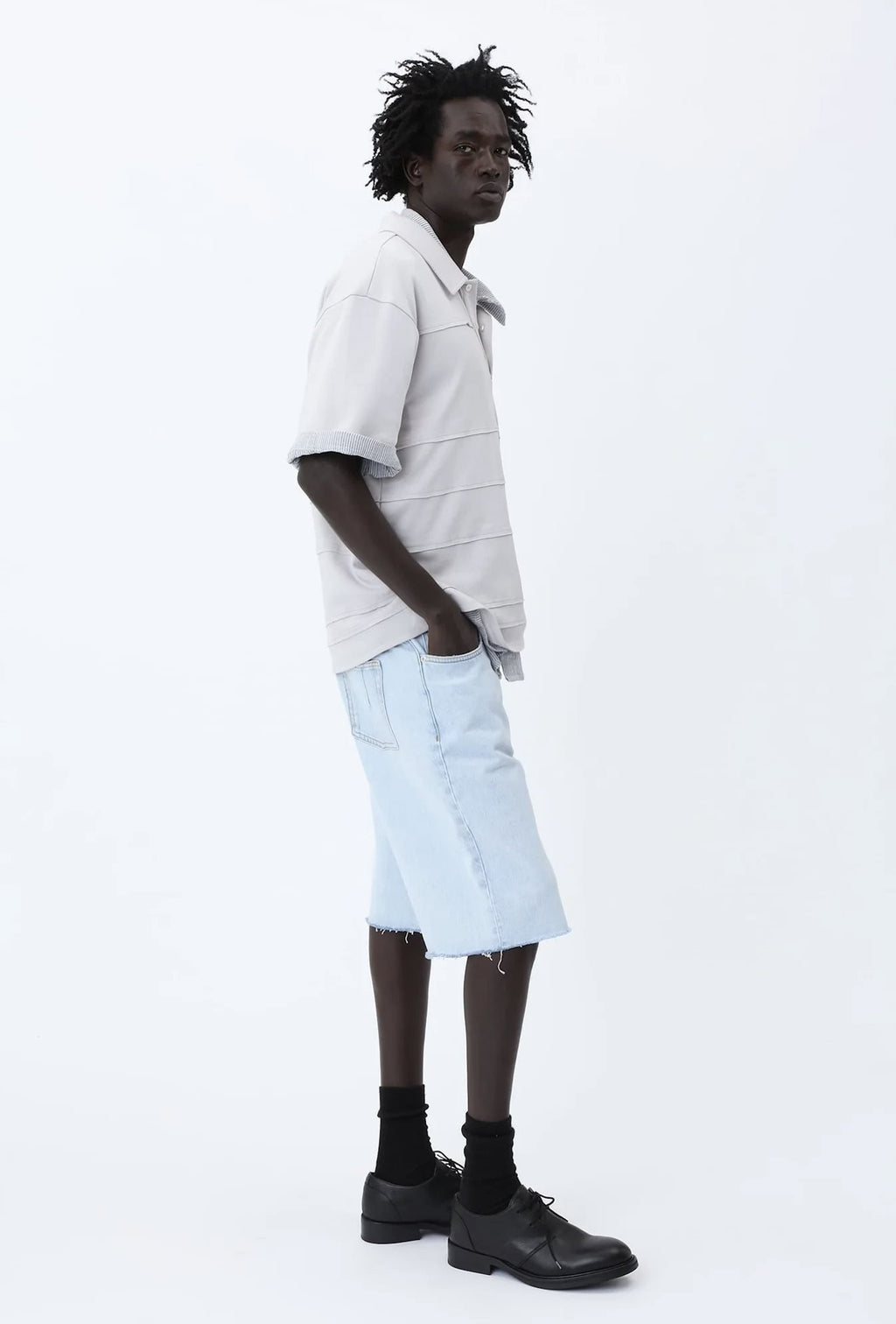 Kayce soft blue denim short