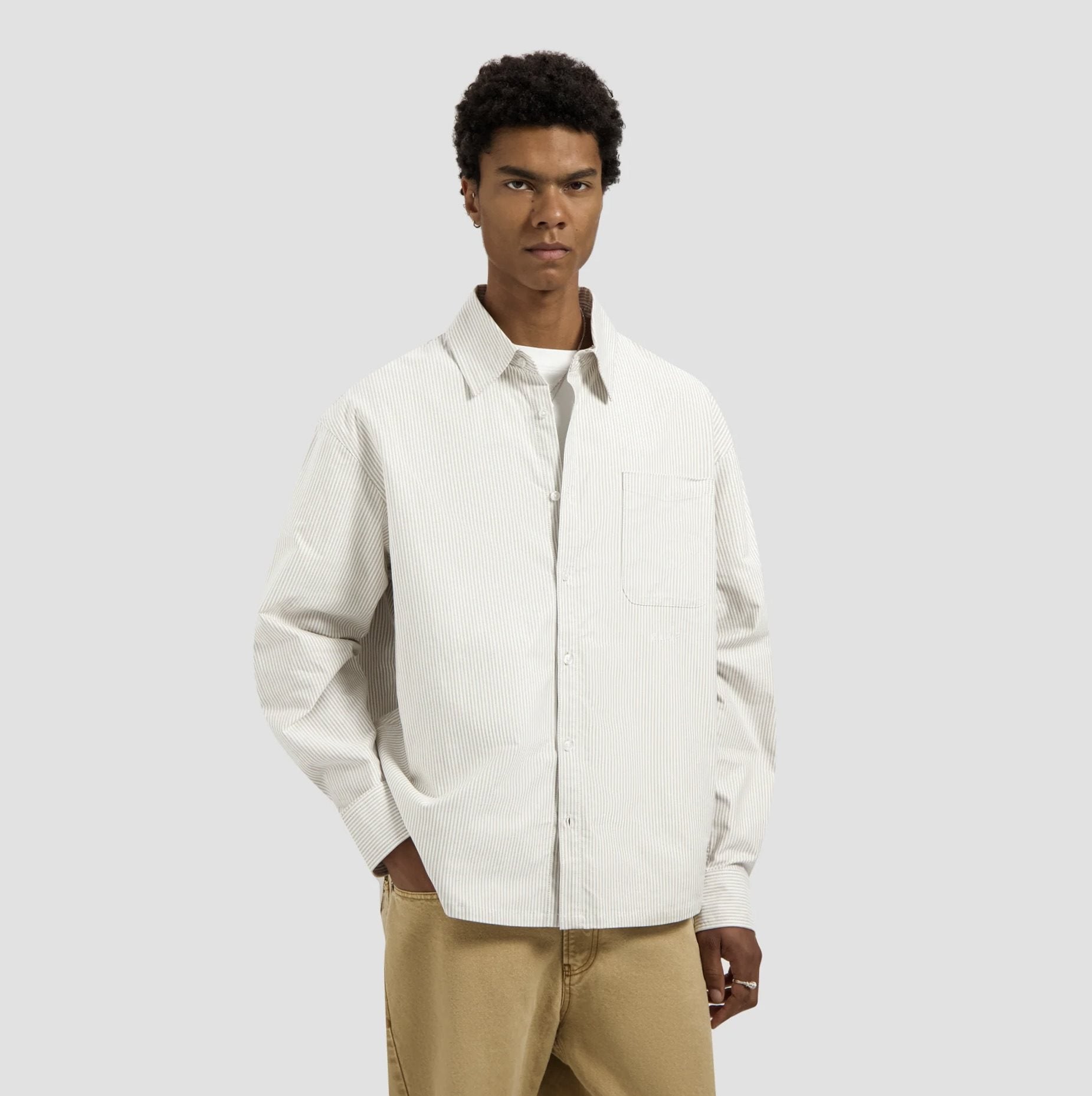 Oversized Stripe Oxford Shirt