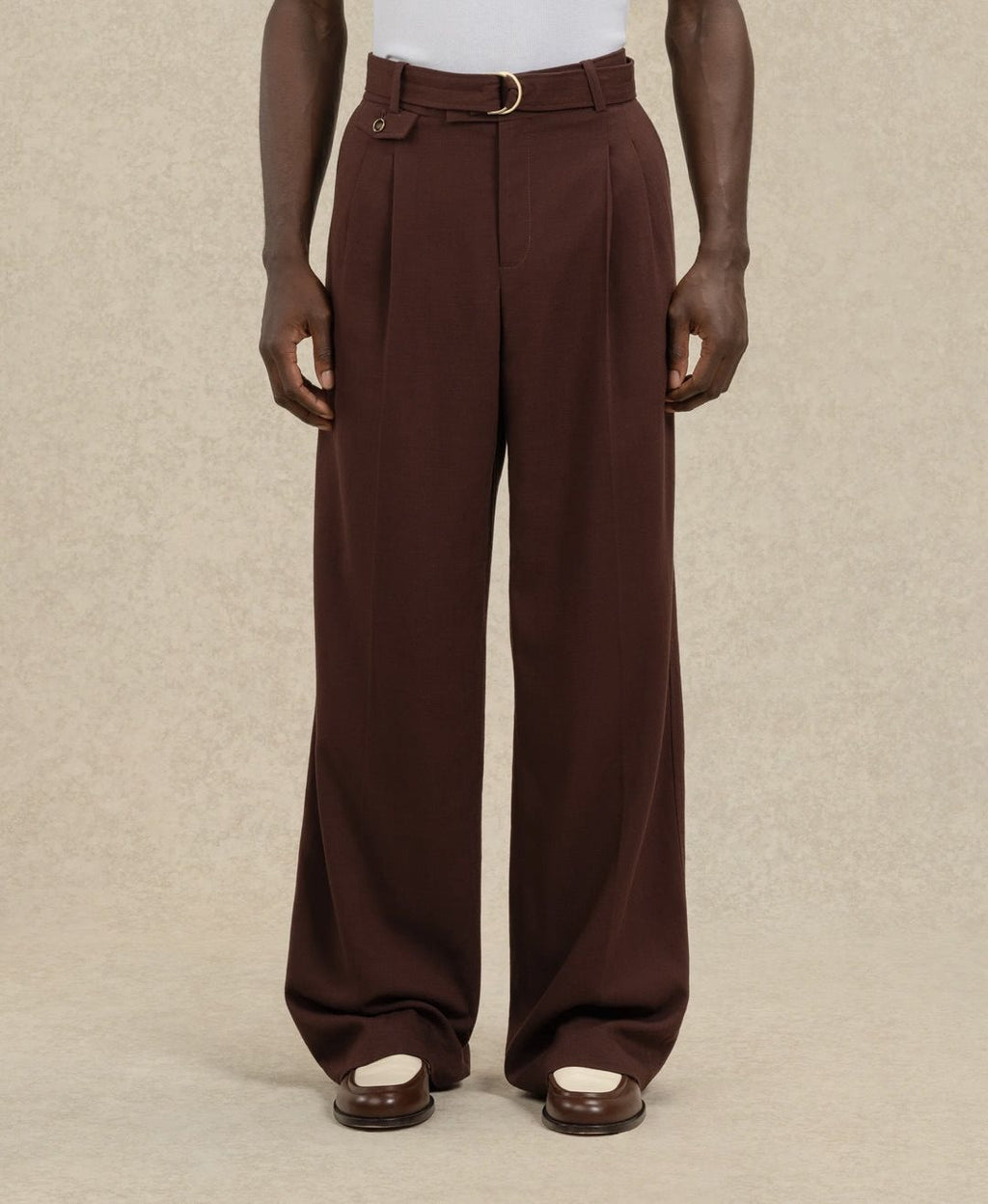 Pantalon large viscose
