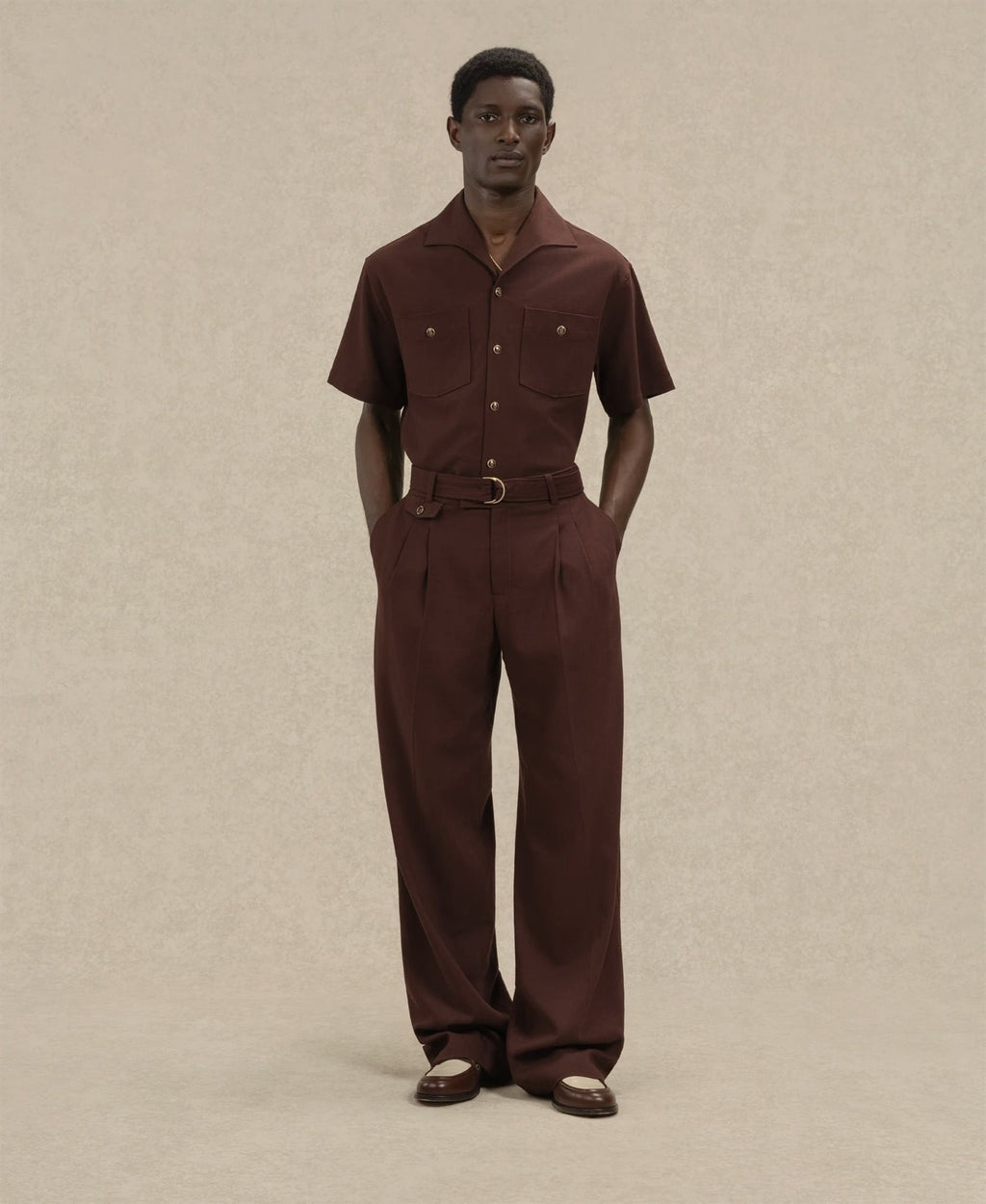 Pantalon large viscose