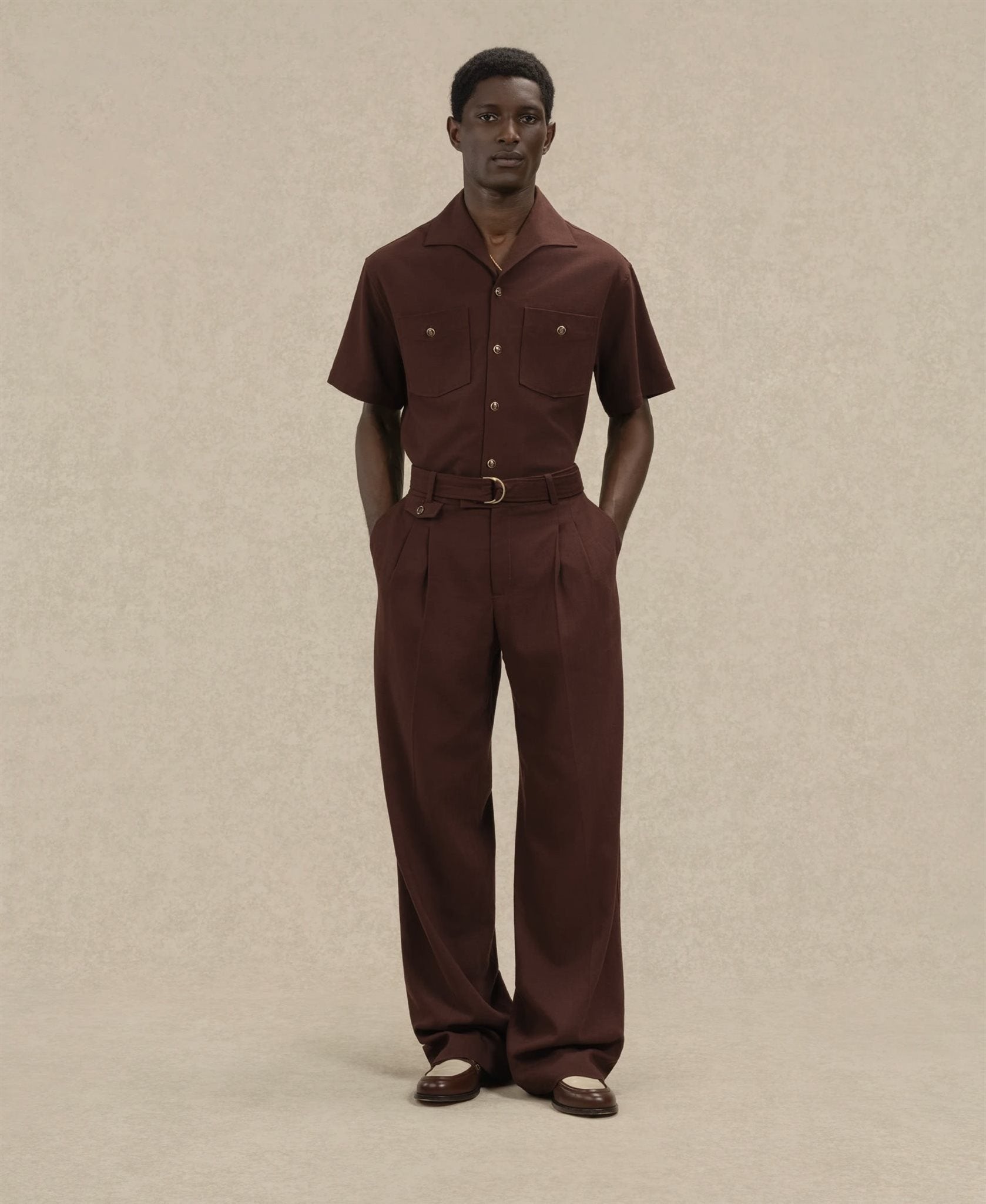Pantalon large viscose
