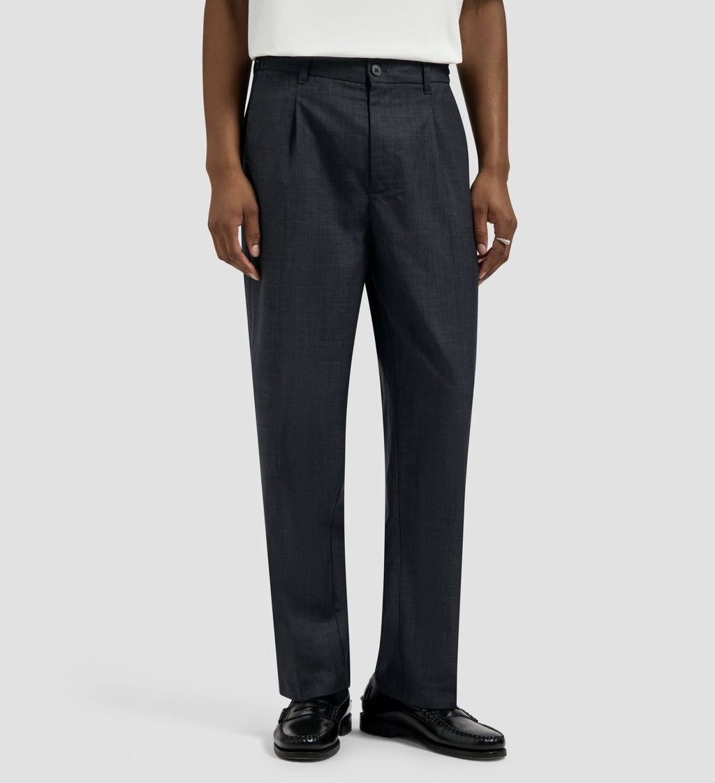 Regular Wool Blend Pleated Pan