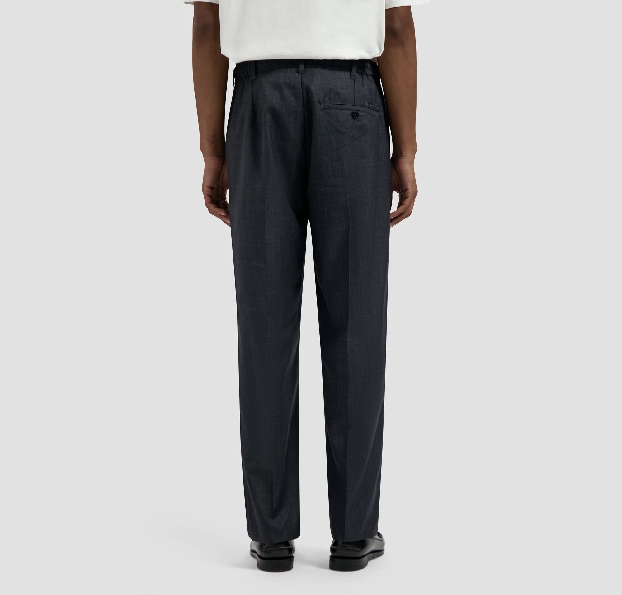 Regular Wool Blend Pleated Pan