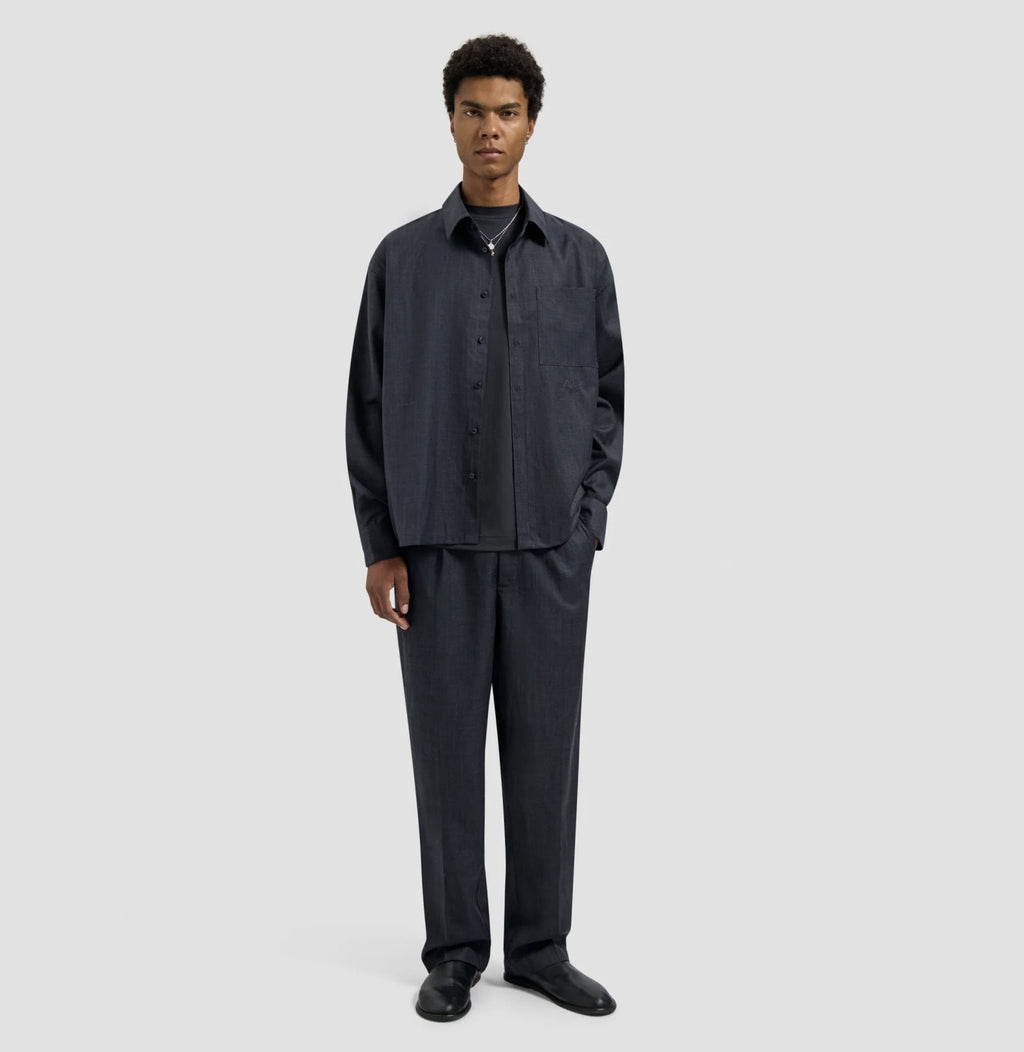 Regular Wool Blend Pleated Pan