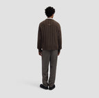 Ribbed Knitted V-Neck