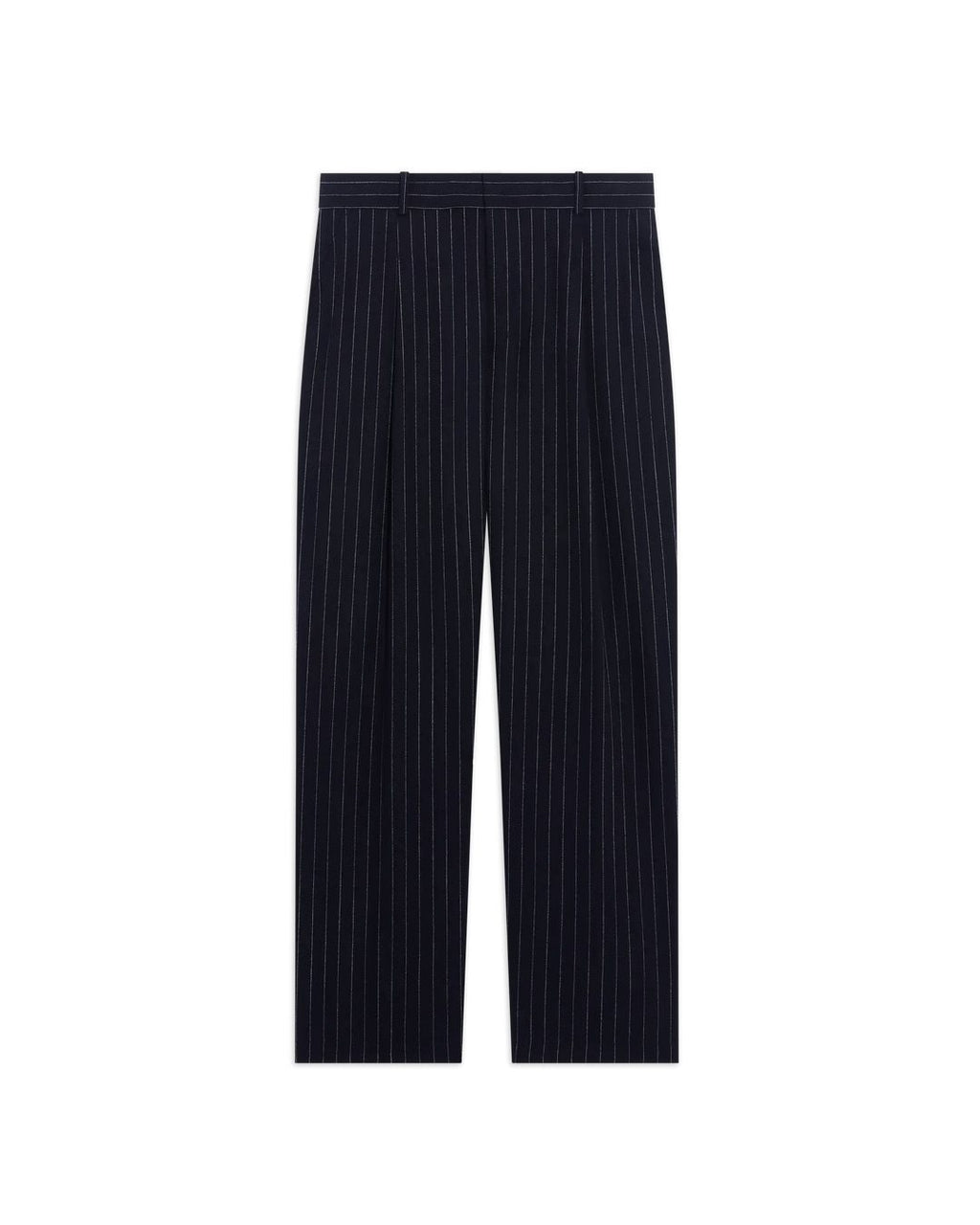STRIPPED SINGLE PLEAT PANTS