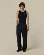 STRIPPED SINGLE PLEAT PANTS