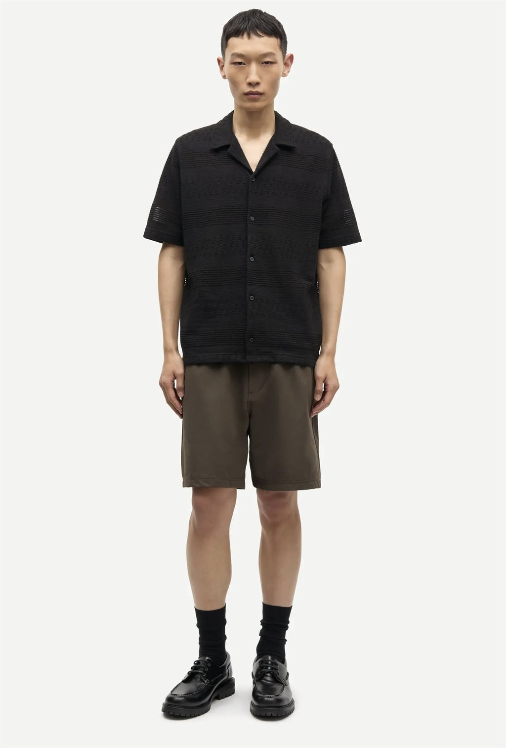 Samsøe Samsøe Samartin knit shirt met knoopsluiting