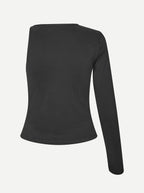 Samsøe Samsøe one shoulder top slim fit minimalistische dames top