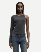 Samsøe Samsøe one shoulder top slim fit minimalistische dames top
