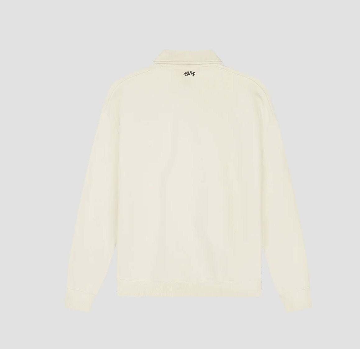 OLAF Script Friends Oversized Polo Off-White heren polo van organic cotton met geborduurd logo