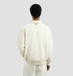 OLAF Script Friends Oversized Polo Off-White heren polo van organic cotton met geborduurd logo