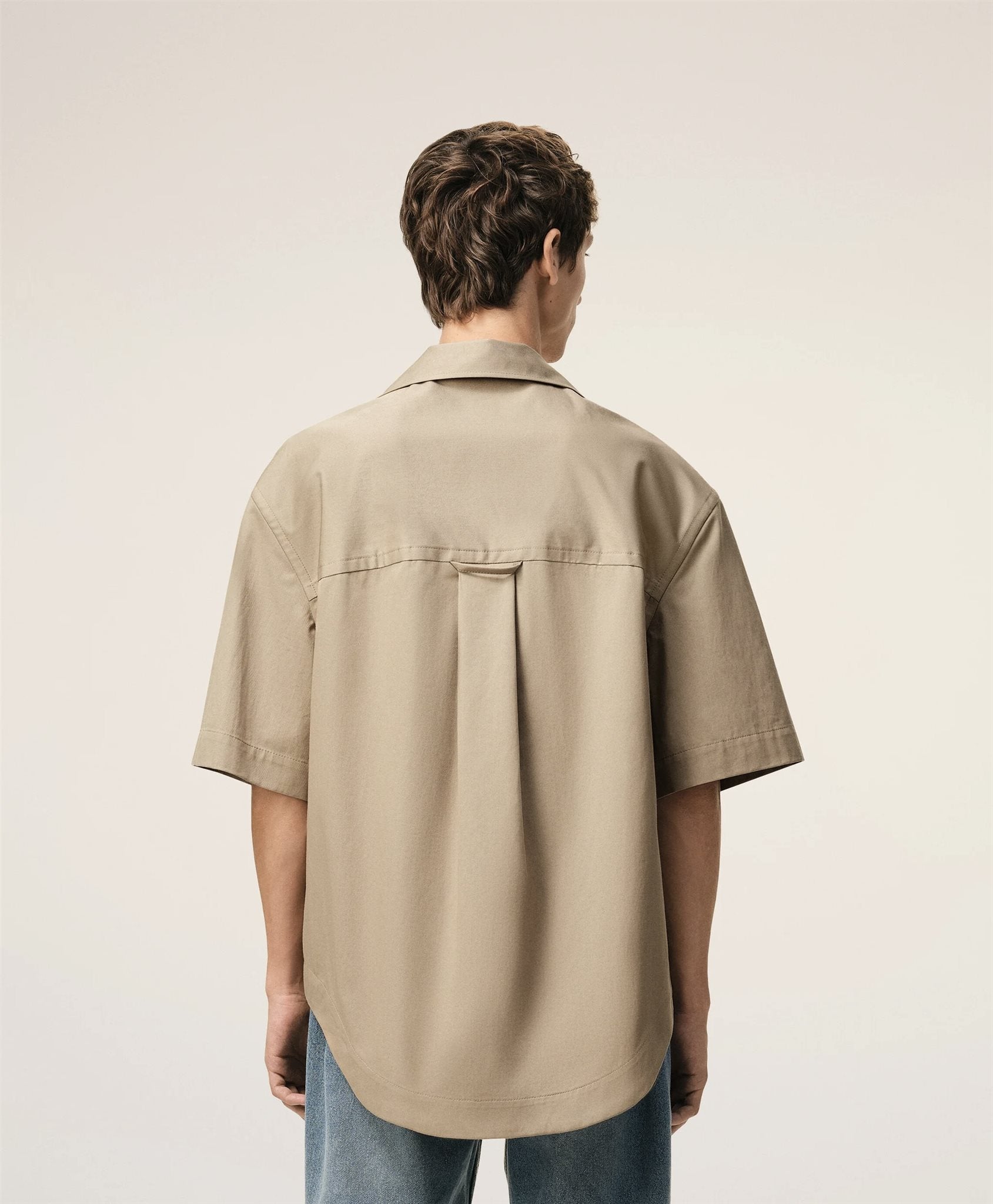 Short Sleeve Camp Collar Wide