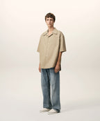 Short Sleeve Camp Collar Wide