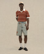 Short jean dusty brodé fleurs