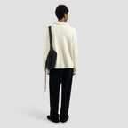 OLAF Knitted Polo Off White heren gebreide polo met rechte fit en polokraag