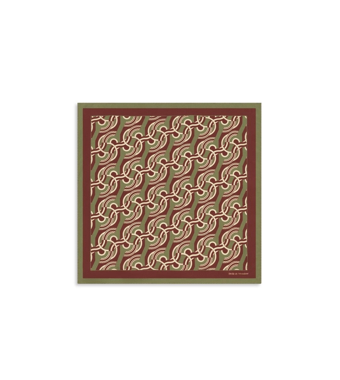 Silk Chain Link Monogram Scarf