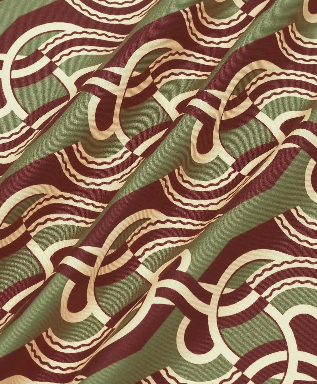 Silk Chain Link Monogram Scarf