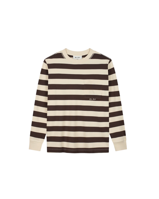 Striped Rib Crewneck