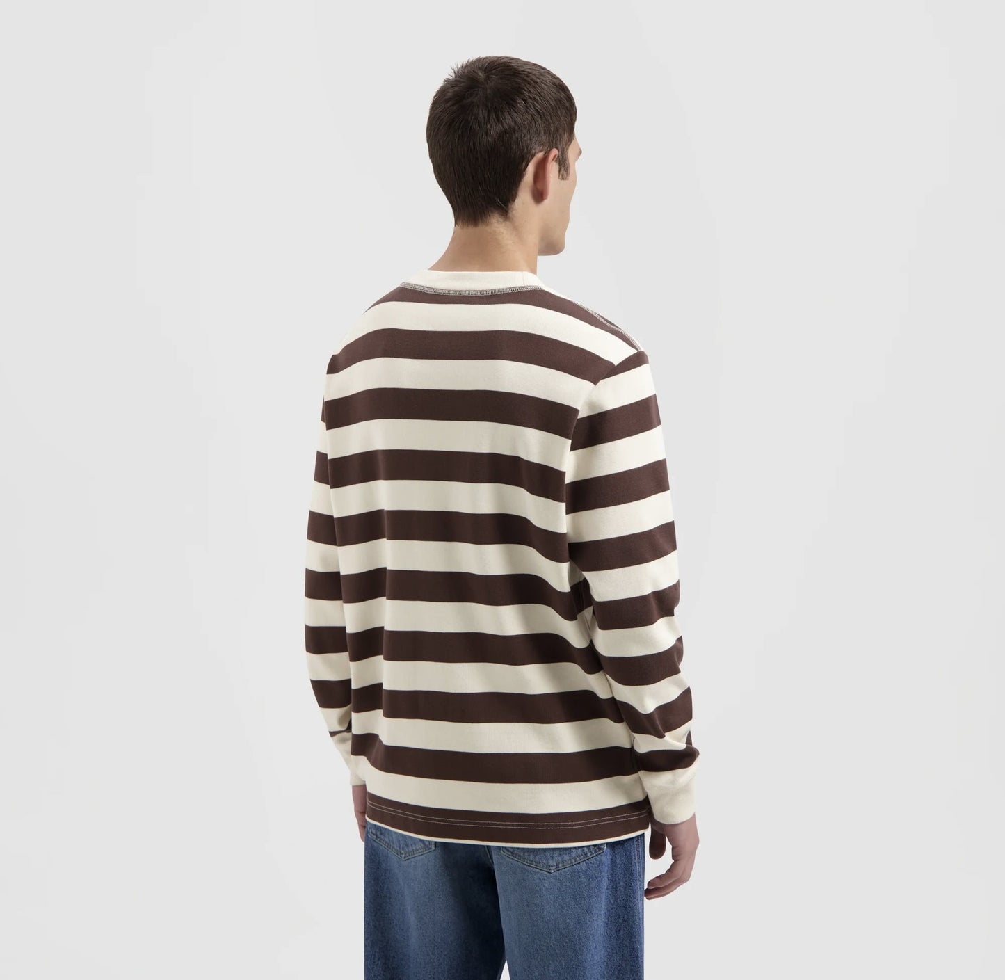 Striped Rib Crewneck