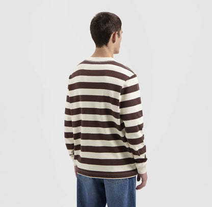 Striped Rib Crewneck