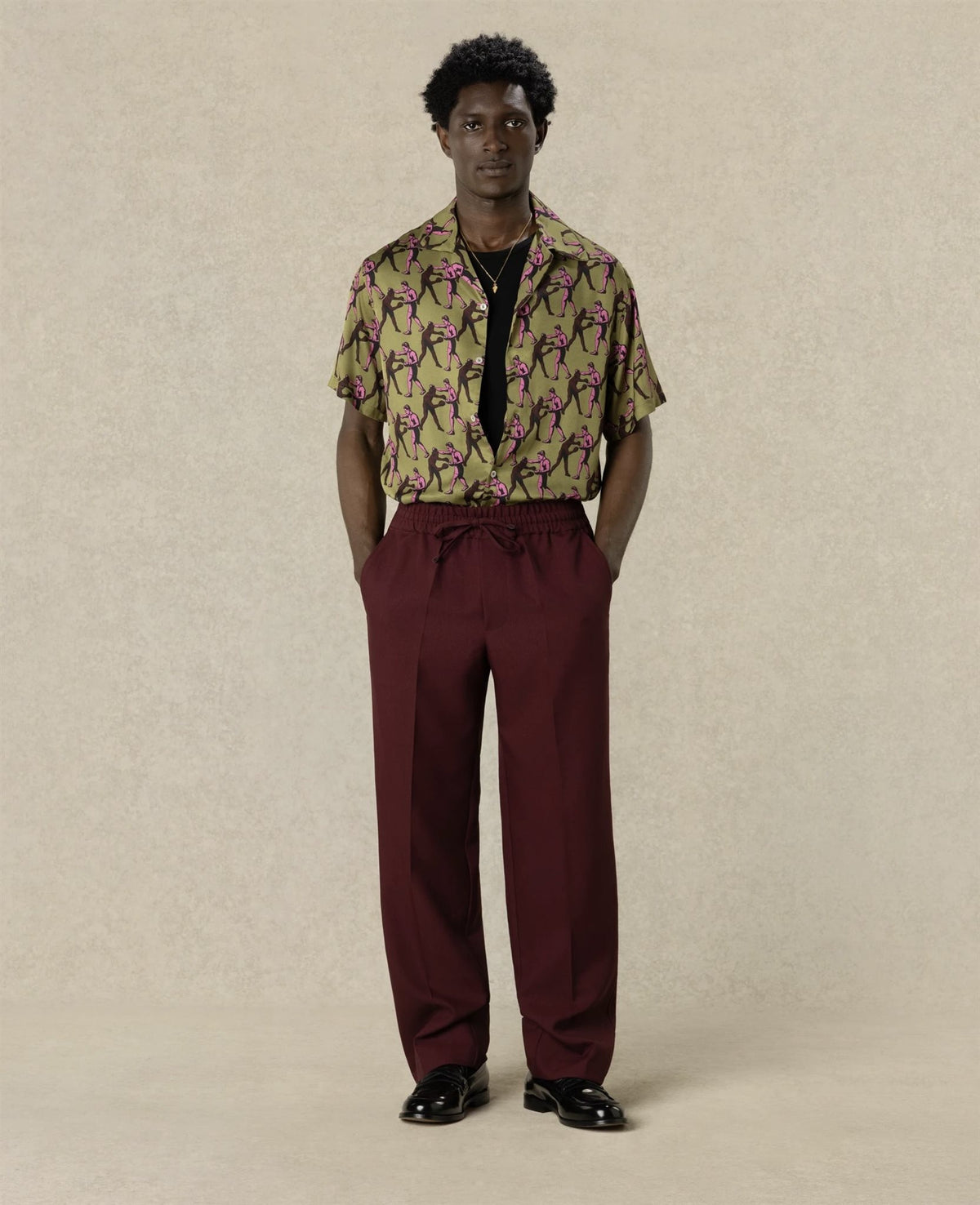 TWILL ELASTIC WAIST PANTS